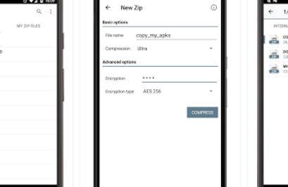 Gameplay screenshot from unzip and zip files pro for Android