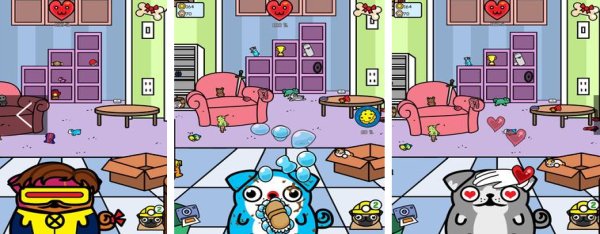 Gameplay screenshot from virtual pet pug dog Collector for Android