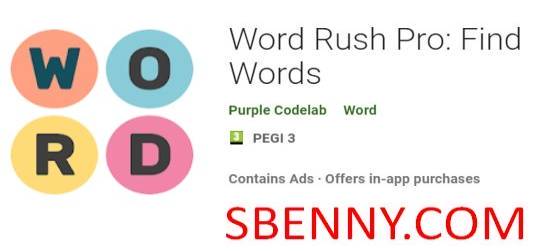 word rush pro find words