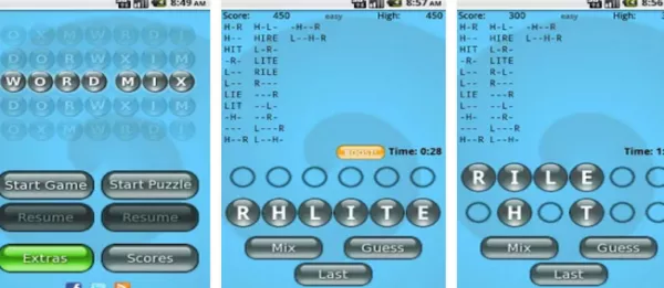 Gameplay screenshot from word mix for Android