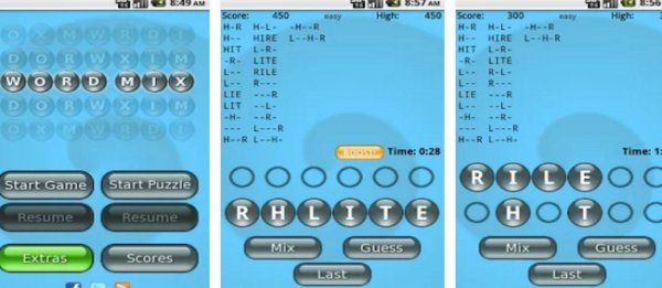 Gameplay screenshot from word mix for Android