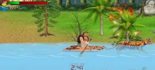 Gameplay screenshot from wrecked island survival sim for Android