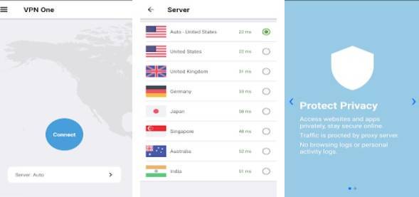 Gameplay screenshot from vpn one security proxy server for Android