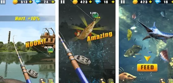 Gameplay screenshot from wild fishing for Android