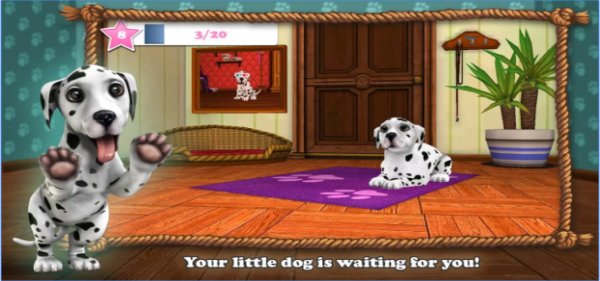 Gameplay screenshot from valentine s day with dogworld for Android