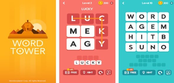 word tower brain training