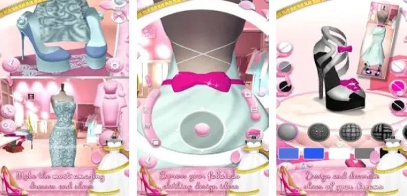 Gameplay screenshot from wedding dress maker and shoe designer games for Android