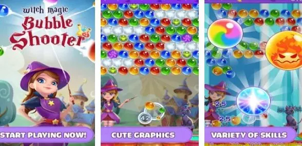 witch magic bubble shooter