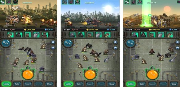Gameplay screenshot from world beast war destroy the world in an idle rpg for Android