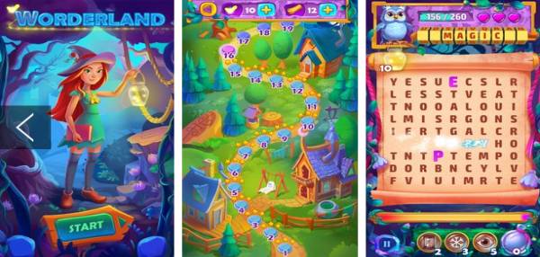 Gameplay screenshot from word search magic for Android