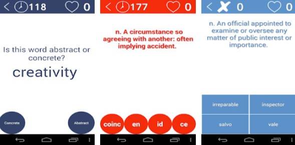 Gameplay screenshot from word games pro for Android