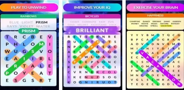 Gameplay screenshot from wordscapes search for Android