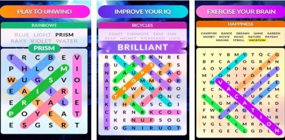 Gameplay screenshot from wordscapes search for Android