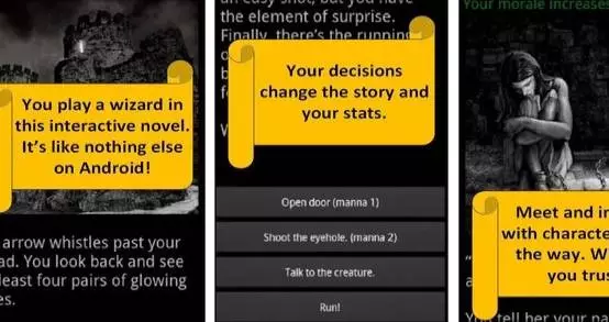 Gameplay screenshot from wizard s Choice choices game for Android