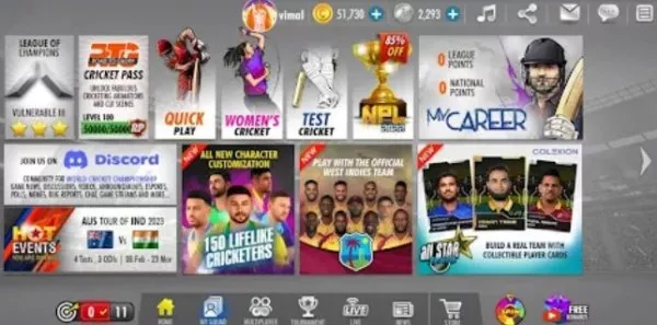 Gameplay screenshot from world cricket championship 3 for Android