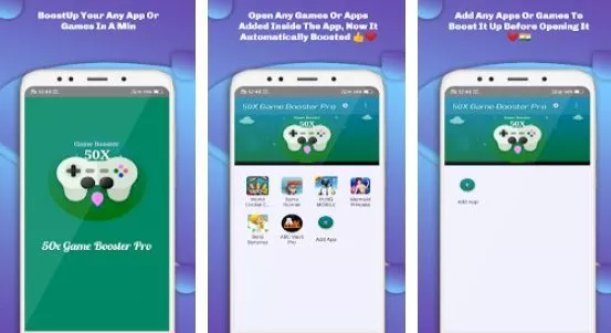 Gameplay screenshot from 50x game booster pro for Android