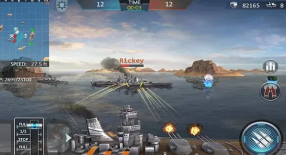 Gameplay screenshot from warship attack 3d for Android