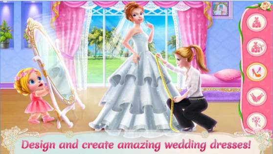 Gameplay screenshot from wedding planner girls game for Android