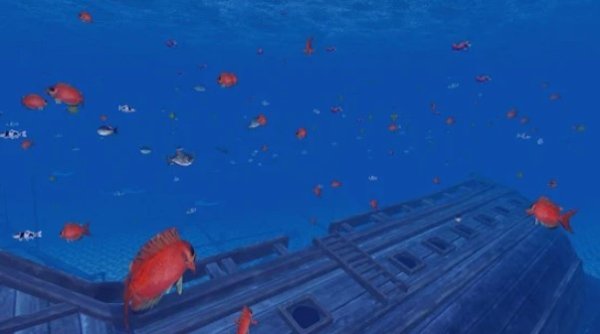 Gameplay screenshot from vr pirates ahoy underwater shipwrecks voyage for Android
