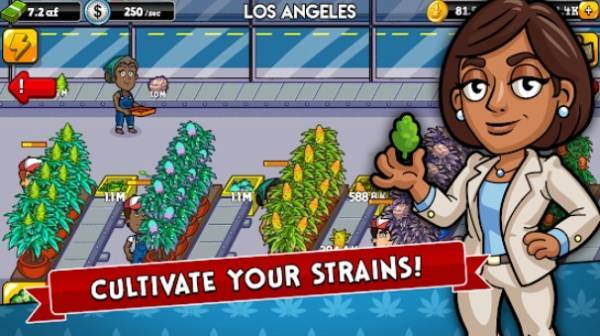 Gameplay screenshot from weed inc idle tycoon for Android
