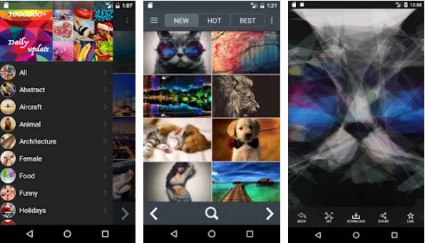 Gameplay screenshot from 1 000 000 wallpapers hd for Android