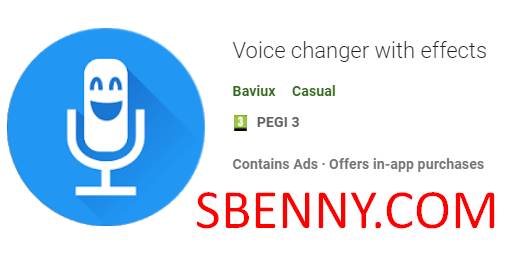 Voice changer with effects
