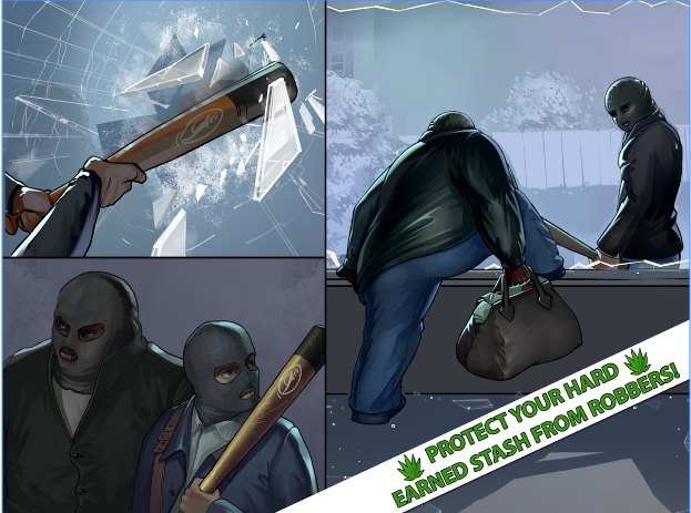 Gameplay screenshot from Weed Firm 2 Back to College for Android