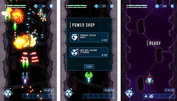 Gameplay screenshot from versh hardcore shoot em up for Android