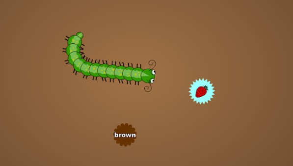 Gameplay screenshot from very hungry worm for kids for Android