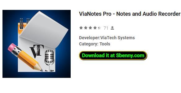 vianotes pro notes and audio recorder