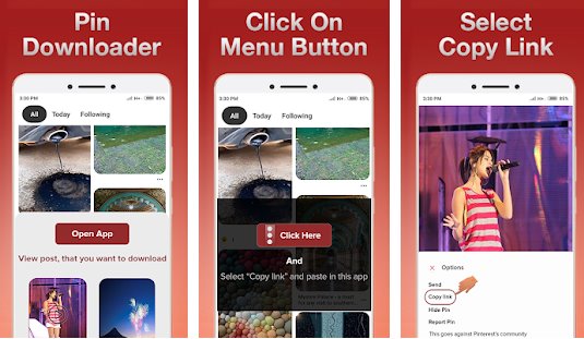 downloader video per pinterest pinsave photo gif MOD APK Android