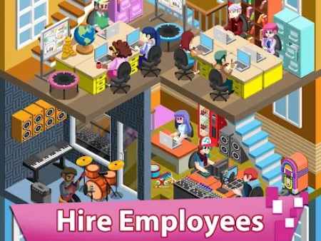 Gameplay screenshot from video game tycoon idle clicker and tap inc game for Android