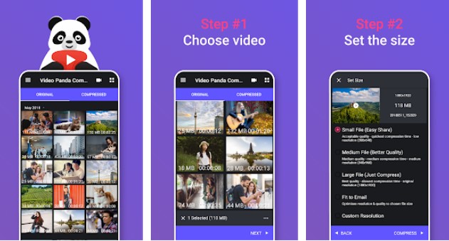 Gameplay screenshot from video ompressor panda resizer for Android