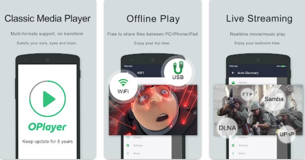 Gameplay screenshot from video player o player for Android