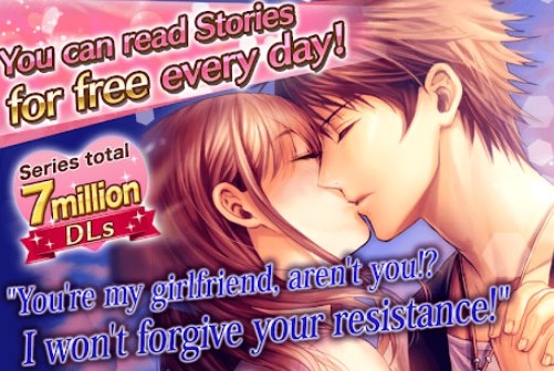 Gameplay screenshot from visual novel games english love gossip for Android