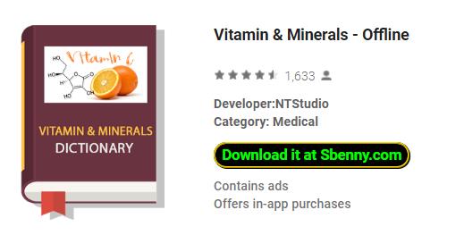 vitamin and minerals offline