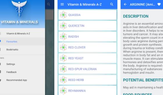 Gameplay screenshot from vitamin and minerals offline for Android