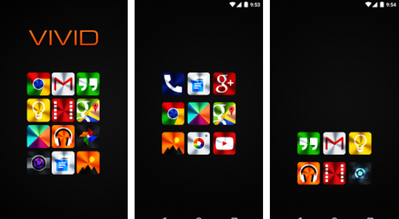 Gameplay screenshot from vivid icon pack for Android
