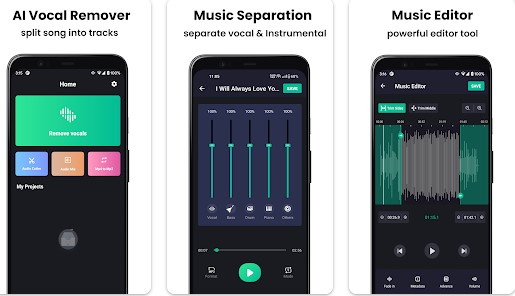 Gameplay screenshot from vocal remover and karaoke maker for Android