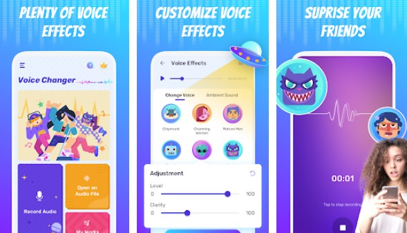 Gameplay screenshot from voice changer voice effects and voice changer for Android