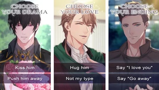 Gameplay screenshot from vows of wternity otome romance game for Android