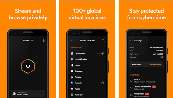 Gameplay screenshot from vpn by ultra vpn secure proxy and unlimited vpn for Android