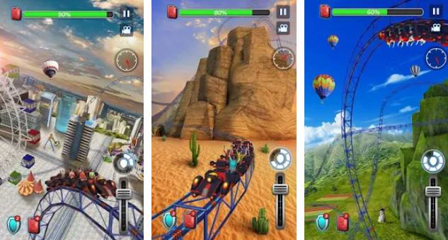 Gameplay screenshot from vr roller coaster for Android