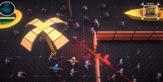 Gameplay screenshot from walking dead mad horde endless td zombie shooter for Android