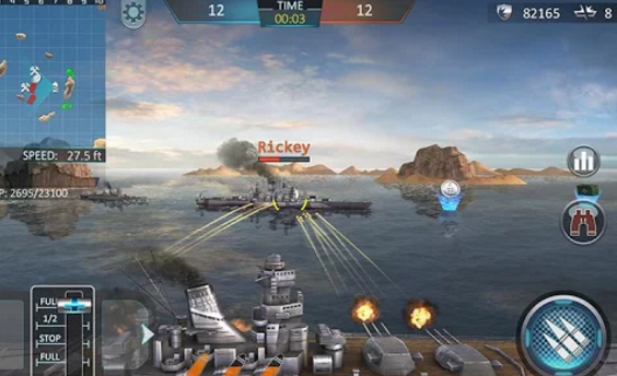 Gameplay screenshot from warship attack 3d for Android