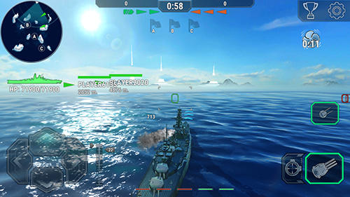 Gameplay screenshot from warships universe naval battle for Android