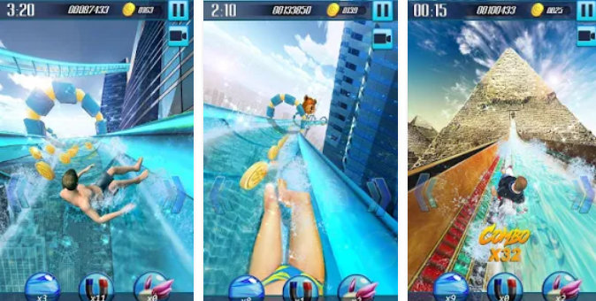 Gameplay screenshot from water slide 3d vr for Android