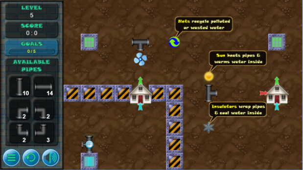 Gameplay screenshot from water the village for Android