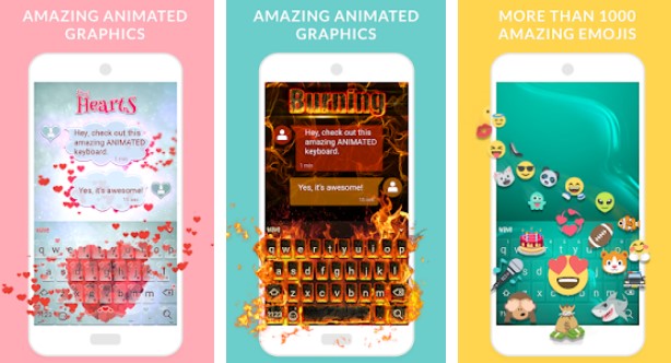 hullám billentyűzet háttér animációk hangulatjelek gif MOD APK Android