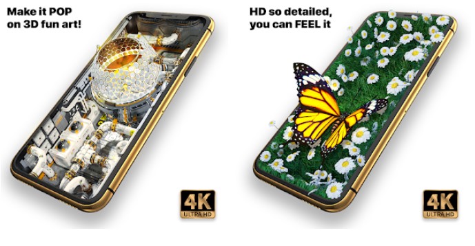 Gameplay screenshot from wave live wallpapers hd and 3d wallpaper maker for Android